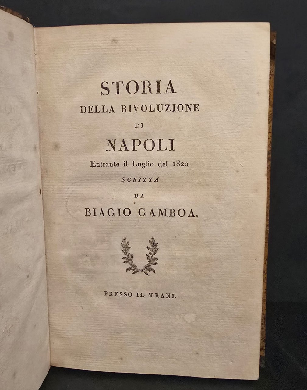 Storia della Rivoluzione di Napoli entrante il Luglio 1820 | Immagine principale