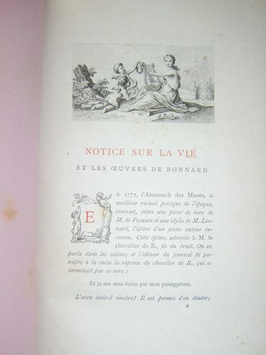 Poésies diverses du Chevalier de Bonnard [ Exemplaire sur Chine …