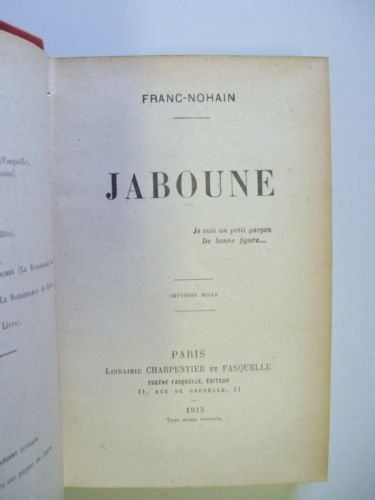 Jaboune. [ Livre dédicacé par le fils de l'auteur ]