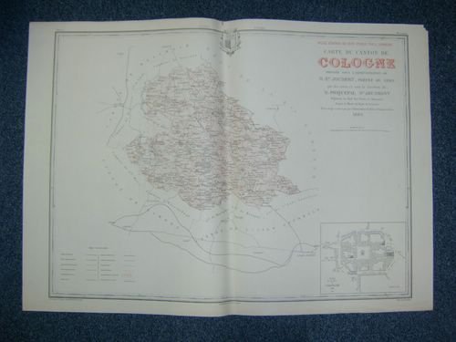 Carte du Canton de Cologne (Atlas Général du Gers)