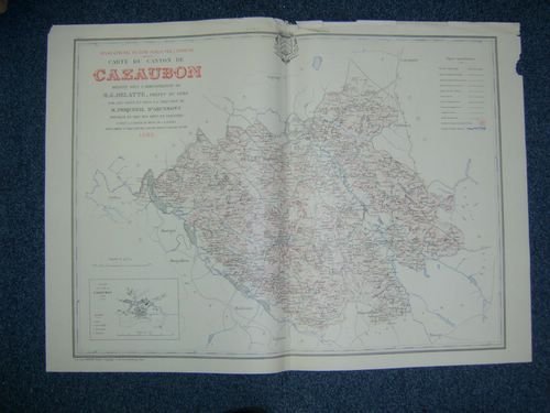 Carte du Canton de Cazaubon (Atlas Général du Gers)