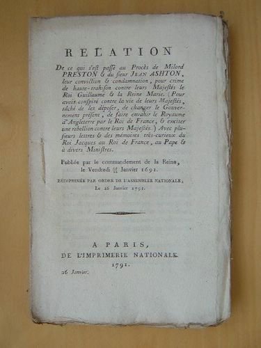 Relation de ce qui s'est passé au Procès de Milord …