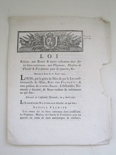 Loi relative aux Rentes, & autres redevances dues sur les …