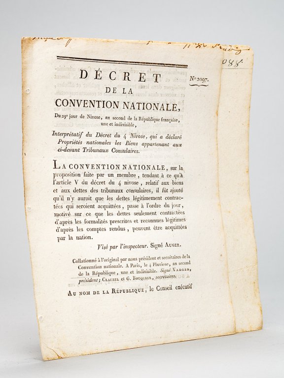 [ 2 décrets de la Révolution Française sur les Tribunaux …