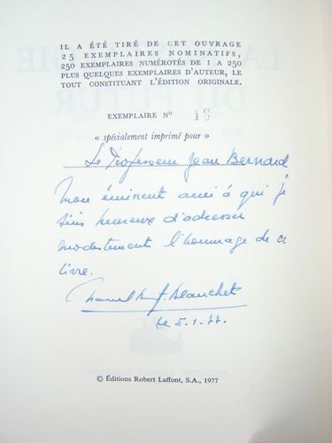 La nostalgie du futur. [ Exemplaire nominatif dédicacé - édition …