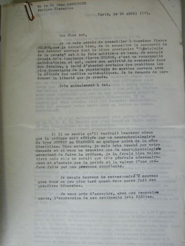 Physiologie de la Pensée.