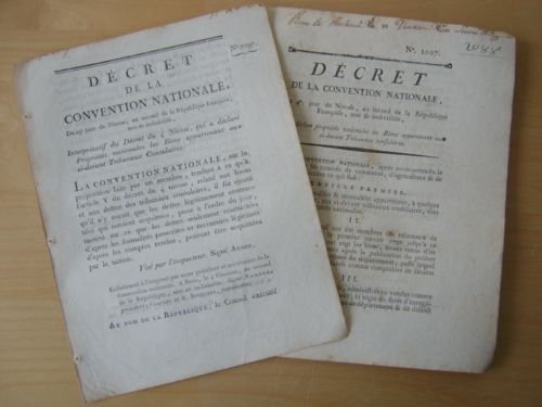 [ 2 décrets de la Révolution Française sur les Tribunaux …