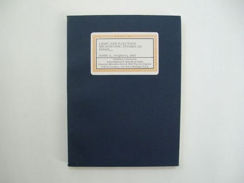 Light and Electron Microscopic Studies on Spore Germination and Bud …