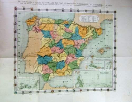 Atlas de Espana de Bachiller. Coleccion de cartas geograficas de …