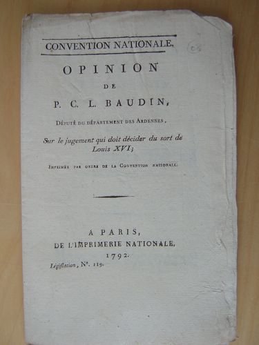 Opinion de P. C. L. Baudin, Député du Département des …