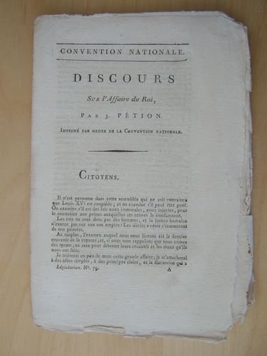 Discours sur l'Affaire du Roi, par J. Pétion.