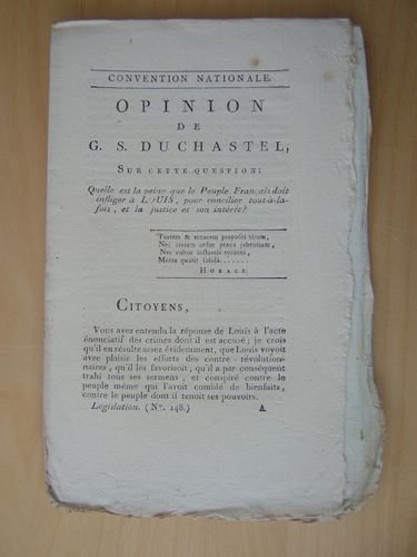 Opinion de G. S. Duchastel, sur cette question : Quelle …