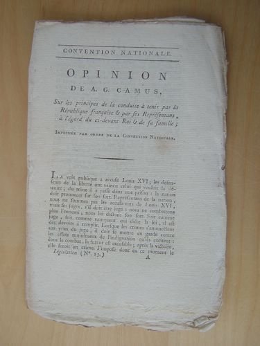 Opinion de A. G. Camus, Sur les Principes de la …