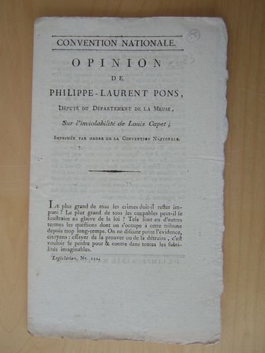 Opinion de Philippe-Laurent Pons, Député du Département de la Meuse, …