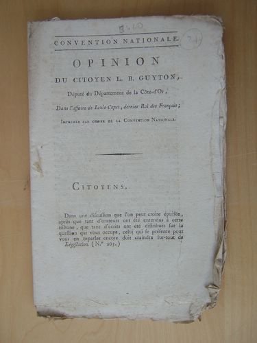 Opinion du Citoyen L. B. Guyton, Député du Département de …
