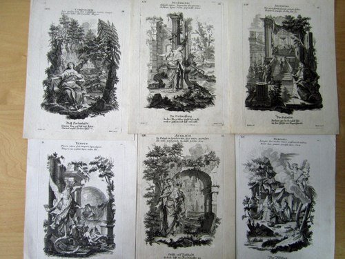 [ 11 Plates from the rare Hertel Historiae et Allegoriae …