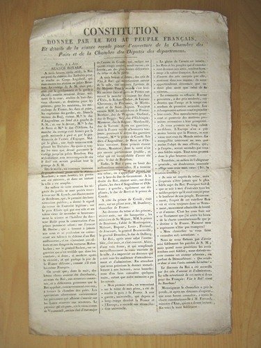 Constitution donnée par le Roi au Peuple Français, et détails …