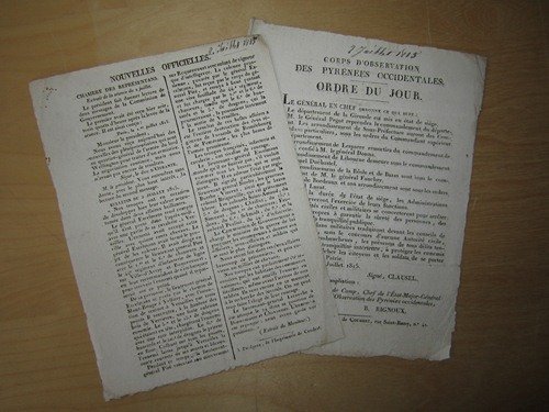 Corps d'Observation des Pyrénées occidentales. [ La fin des Cents …