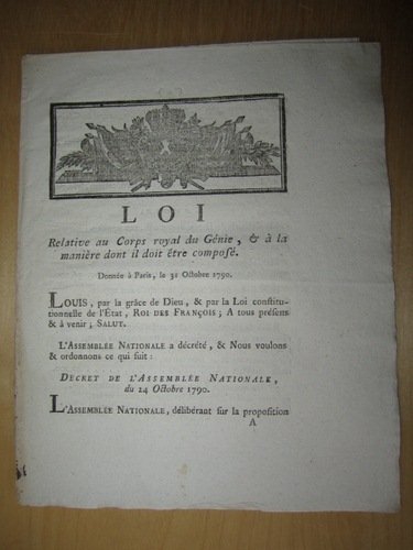 Loi relative au Corps royal du Génie, & à la …