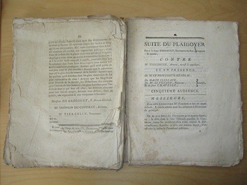 Réplique pour le Sieur Thibault , Secrétaire du Roi, plaignant …