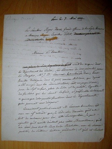 L.A.S de 2 pp. datée du 7 mai 1807. Roger-Ducos …