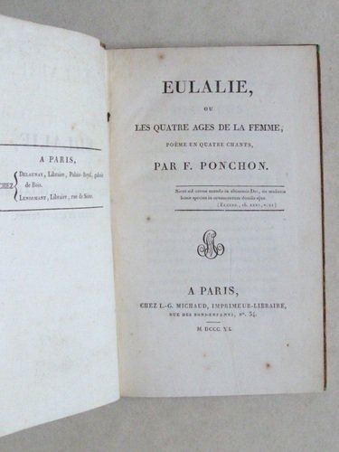 Eulalie, ou Les Quatre Ages de la Femme [ On …