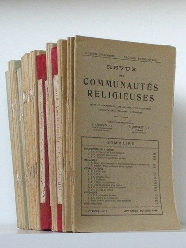 Museum Lessianum. Section Théologique. Revue des Communautés Religieuses. De 1925 … | Immagine principale