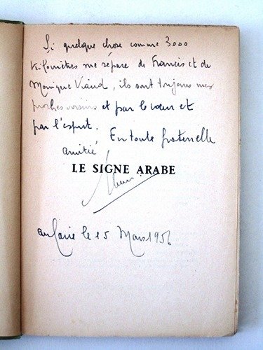 Le Signe Arabe [ exemplaire dédicacé par l'auteur ]