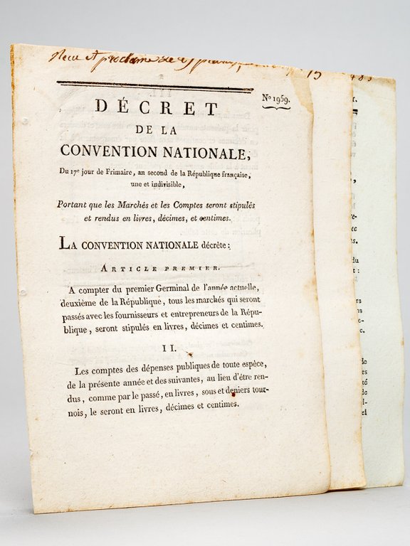 [ 3 décrets de la Révolution Française sur les Marchés …