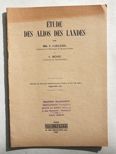 Etude des Alios des Landes.