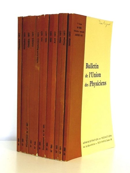 Bulletin de L'Union des Physiciens - Année 1977 [ 71e …