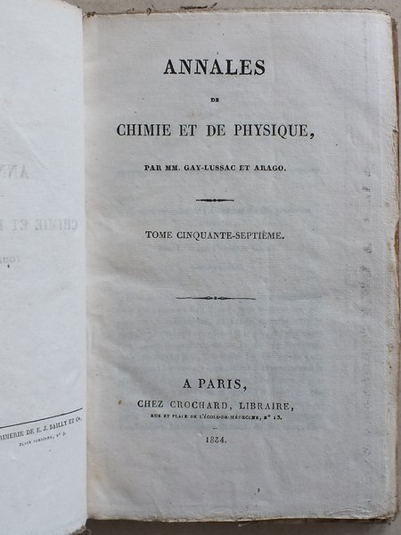 Annales de Chimie et de Physique. 1834 - Volume 3 …