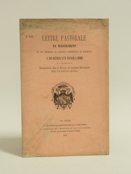 Lettre Pastorale et Mandement de son Eminence le Cardinal-Archevêque de …