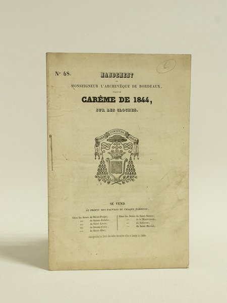 Mandement de Monseigneur l'Archevêque de Bordeaux pour le Carême de …