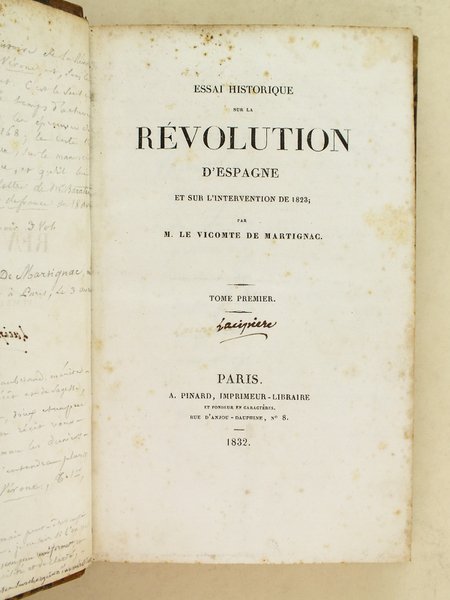 Essai historique sur la Révolution d'Espagne et sur l'Intervention de …