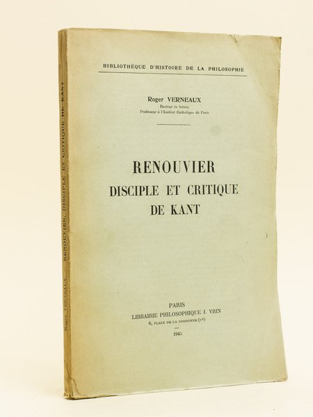 Renouvier disciple et critique de Kant. | Immagine principale
