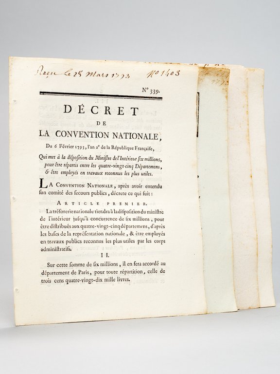 [ 4 décrets de la Révolution Française sur des travaux …