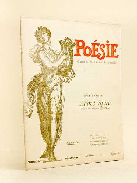 Poésie. Cahiers Mensuels Illustrés. 10e Année N° 7 - Juillet …