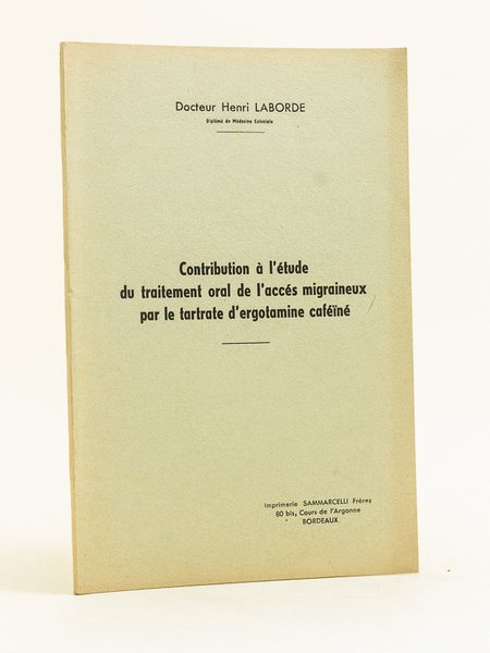 Contribution à l'étude du traitement oral de l'accès migraineux par …