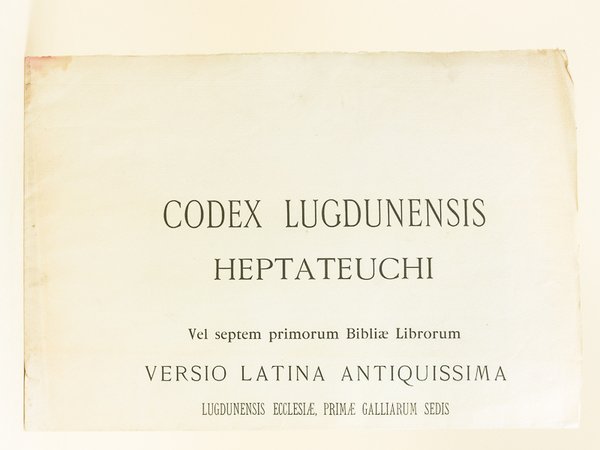 Codex Lugdunensis Heptateuchi [ Prospectus pour l'édition Vitte de 1901 …