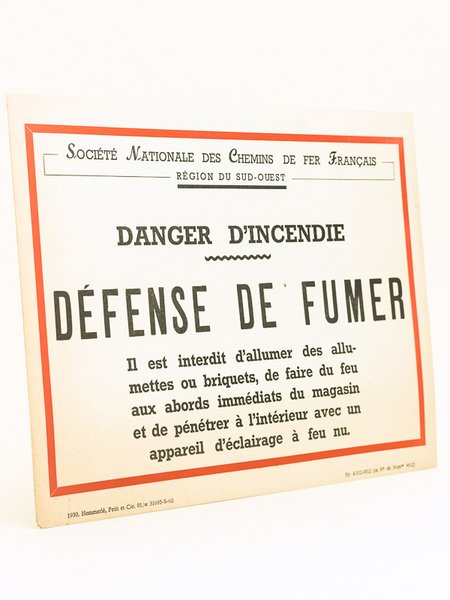 [ Pancarte : ] SOCIETE NATIONALE DES CHEMINS DE FER …