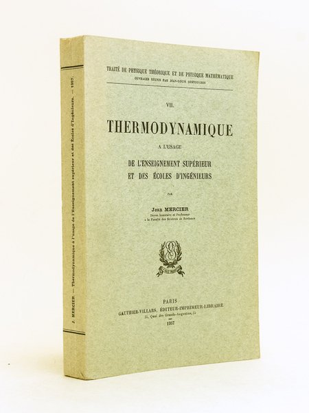 Thermodynamique à l'usage de l'enseignement supérieur et des écoles d'ingénieurs.