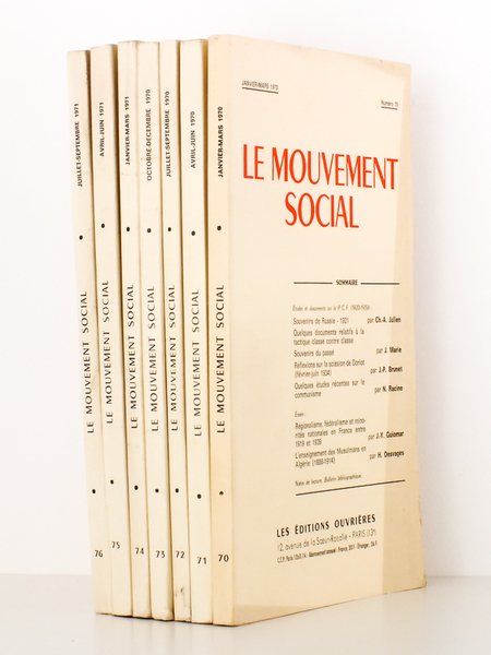 Le Mouvement Social , Revue trimestrielle de l'institut Français d'Histoire …