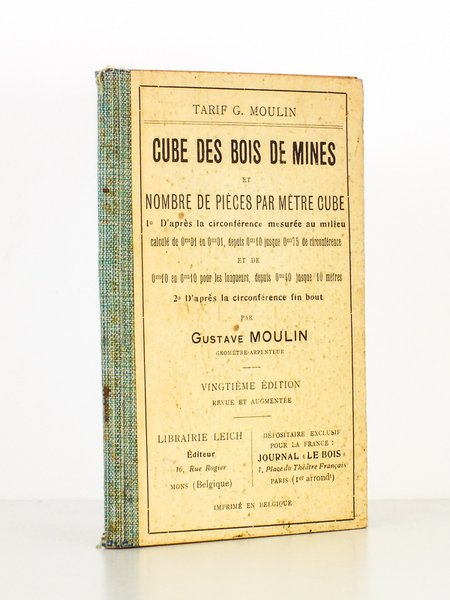 Cube des bois de mine et nombre de pièces par …