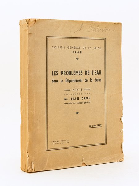 Conseil Général de la Seine 1949 - Les Problèmes de …