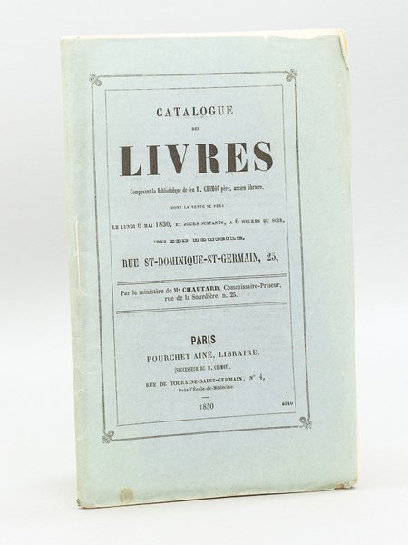 Catalogue des Livres composant la Bibliothèque de feu M. Chimot … | Immagine Gallery 1