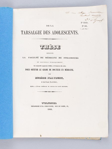 De la Trasalgie des Adolescents [ Edition originale - Livre …