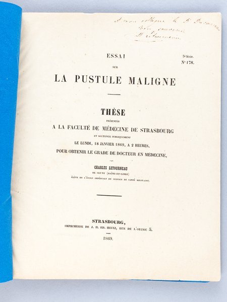 Essai sur la Pustule maligne. Thèse présentée à la Faculté …