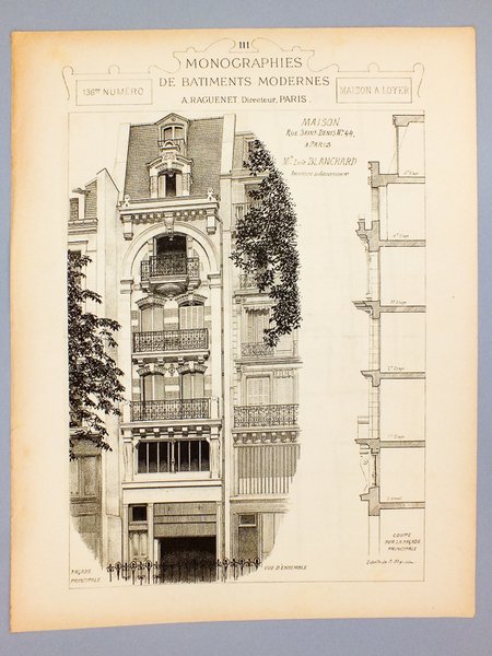 Monographies de Bâtiments Modernes - Maison Rue Saint-Denis N° 44 …