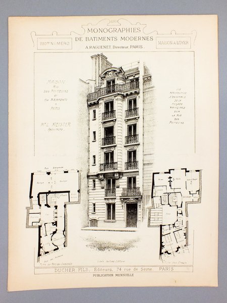 Monographies de Bâtiments Modernes - Maison rue des Poitevins et …